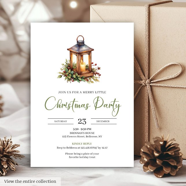 Carte de Noël Couronne de Pin Rustique Bohème Neut (Rustic Bohemian Neutral Pine Wreath Christmas Invite)