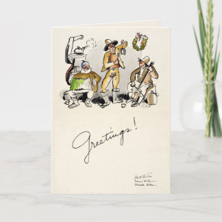 Carte de Noël Cowboy Vintage Walt Kuhn 1934