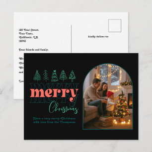 Carte de Noël Cozy Arch Photo Winter Mint Joyeux N