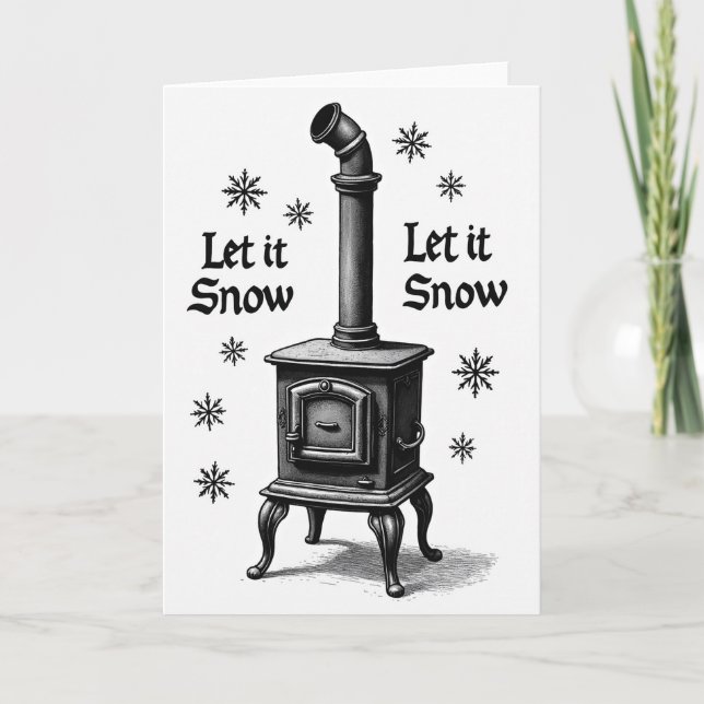 Carte de Noël Cozy Stove (Devant)