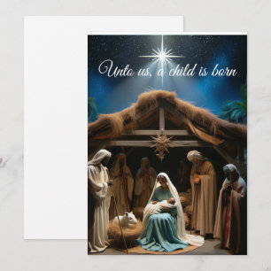 Carte de Noël Crèche de la Nativité