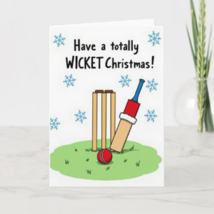 Carte de Noël Cricket Wicket