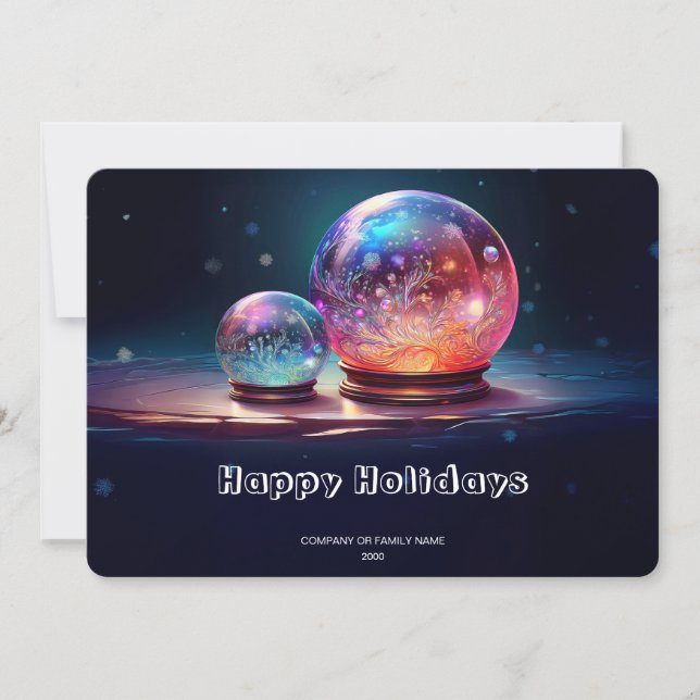 Carte de Noël Crystal Snowballs (Devant)