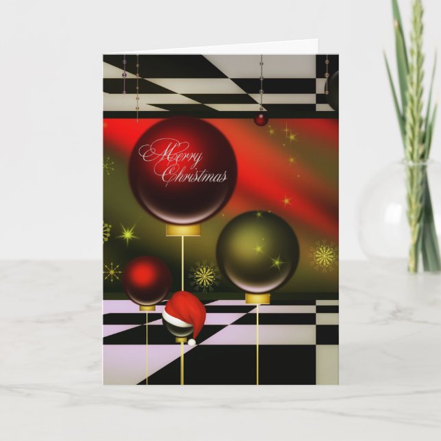 Carte de Noël customisée d'art moderne (Devant)