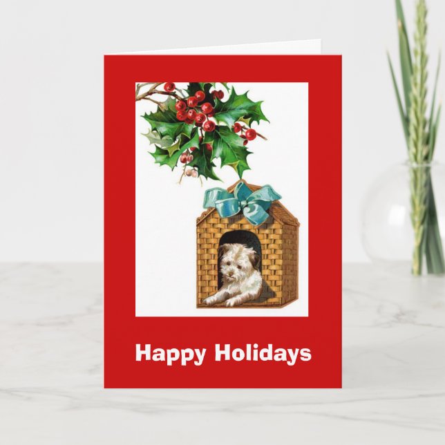 Carte de Noël Cute Doggie (Devant)