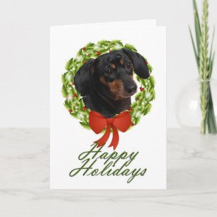 Carte de Noël Dachshund