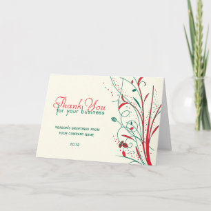 Carte de Noël d'affaires Merci