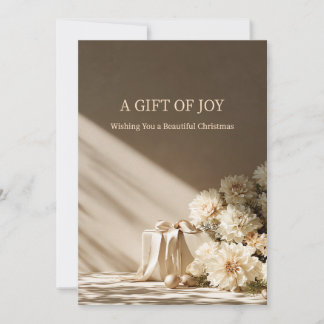Carte de Noël Dahlia Neutre Cadeau de Joie