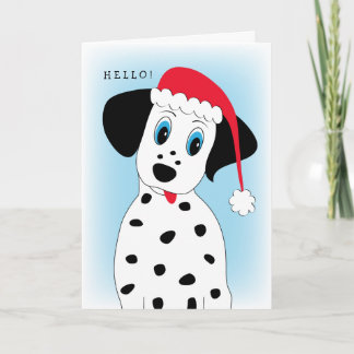 Carte de Noël dalmatienne mignonne de chien