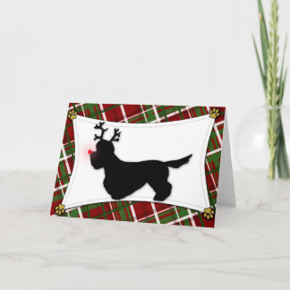 Carte de Noël Dandie Dinmont Terrier Reindeer