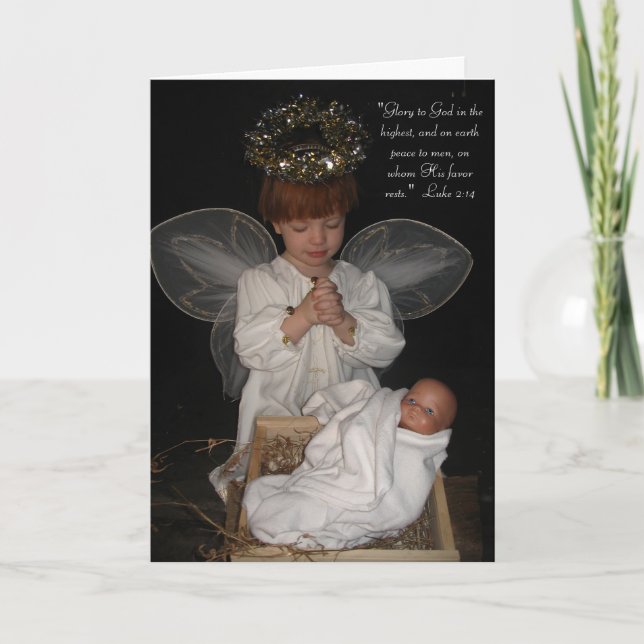 Carte de Noël d'ange d'enfant (Devant)