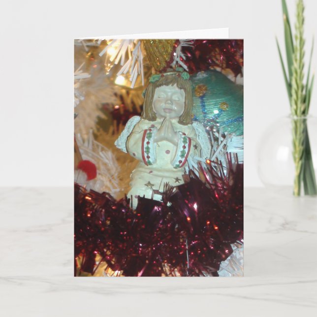 Carte de Noël d'ange priant (Devant)