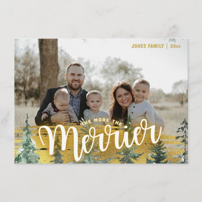 Carte de Noël d'annonce de bébé (Devant)