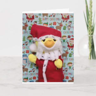 Carte de Noël Danny Duck Santa
