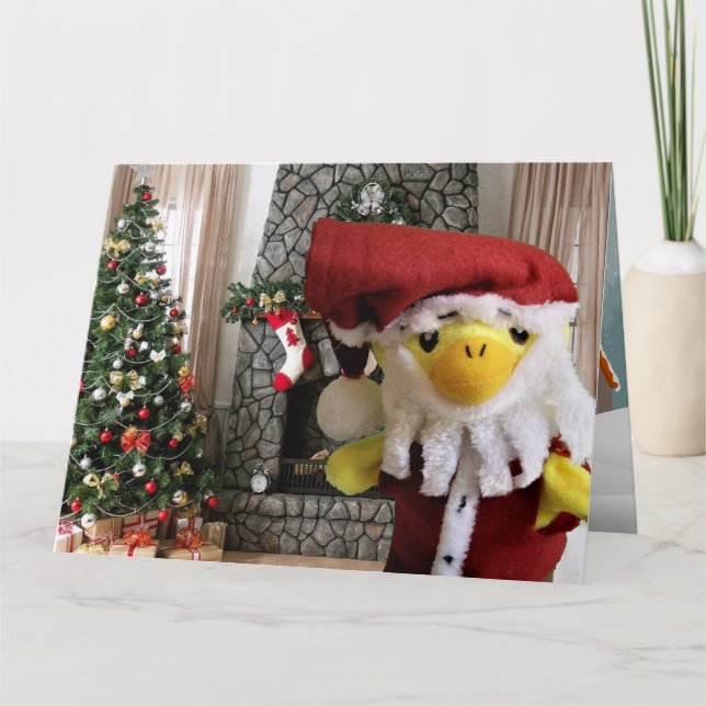 Carte de Noël Danny Duck Santa (Devant)