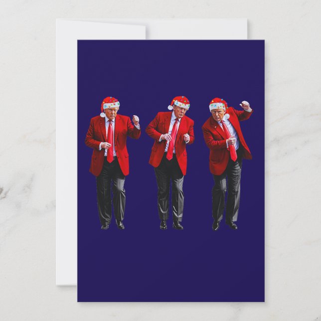 Carte de Noël Danse Trump (Devant)