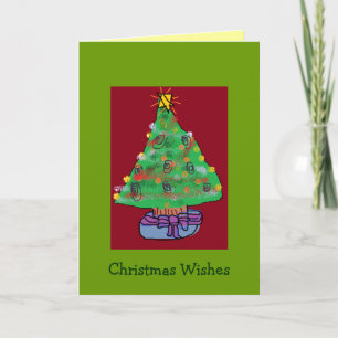 Carte de Noël d'arbre de tresse