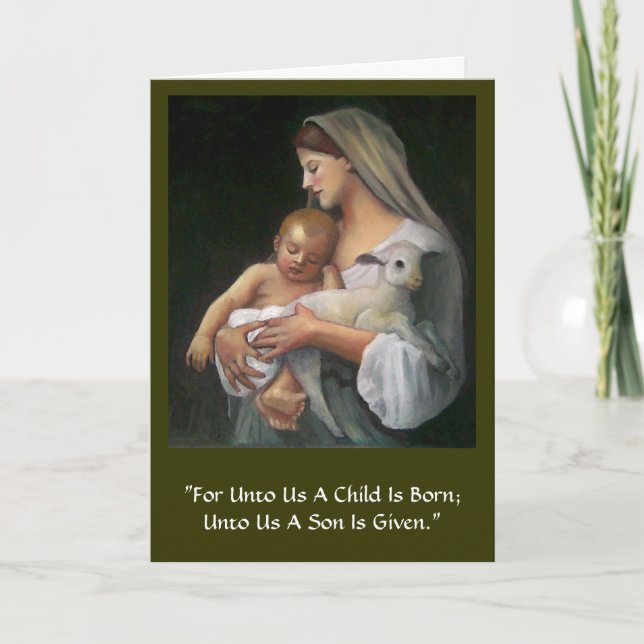 CARTE DE NOËL D'ART CLASSIQUE : MADONNA ET ENFANT (Devant)