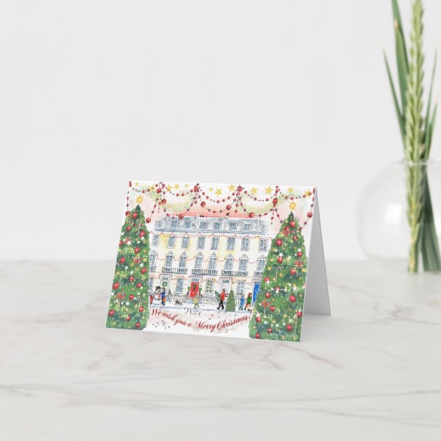 Carte de Noël d'art 'Nous vous souhaitons un Joyeu (Devant)