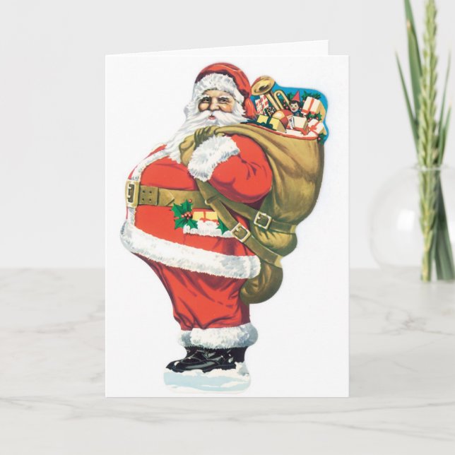 Carte de Noël de 021 crus le gros père noël gai (Devant)