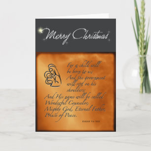 Carte de Noël de 9:6 d'Isaïe