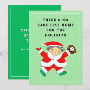 Carte de Noël de baseball