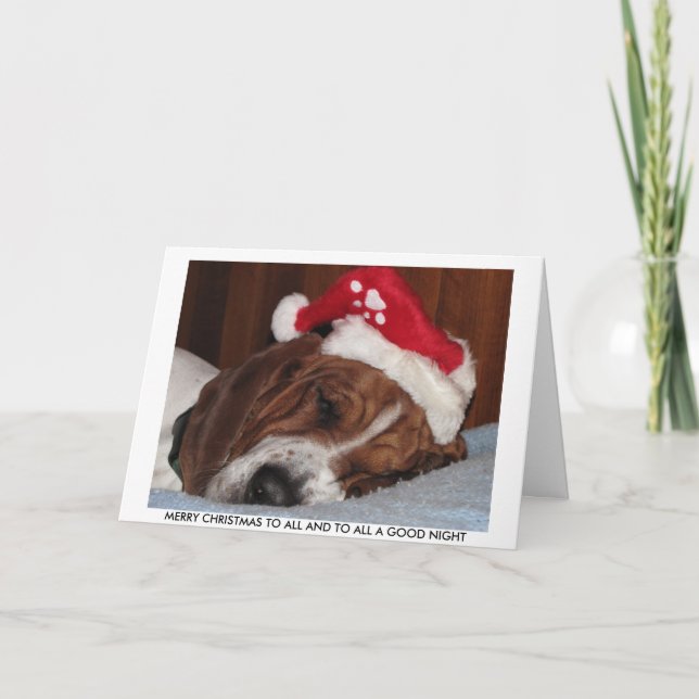 Carte de Noël de Basset Hound (Devant)