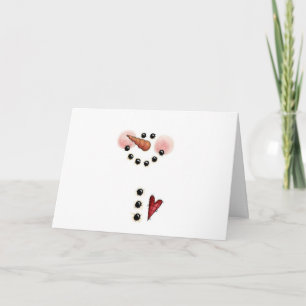 Carte de Noël de bonhomme de neige