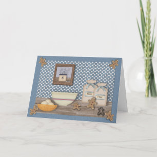 Carte de Noël de bonhommes en pain d'épice de