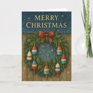 Carte de Noël de bouée de homard