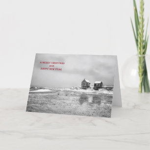 Carte de Noël de cabanes de désagrégation