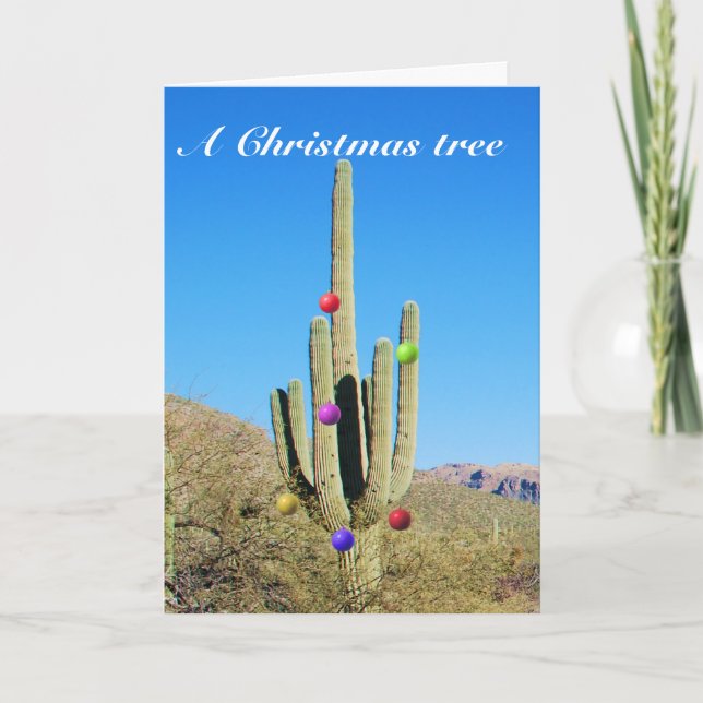 Carte de Noël de cactus (Devant)