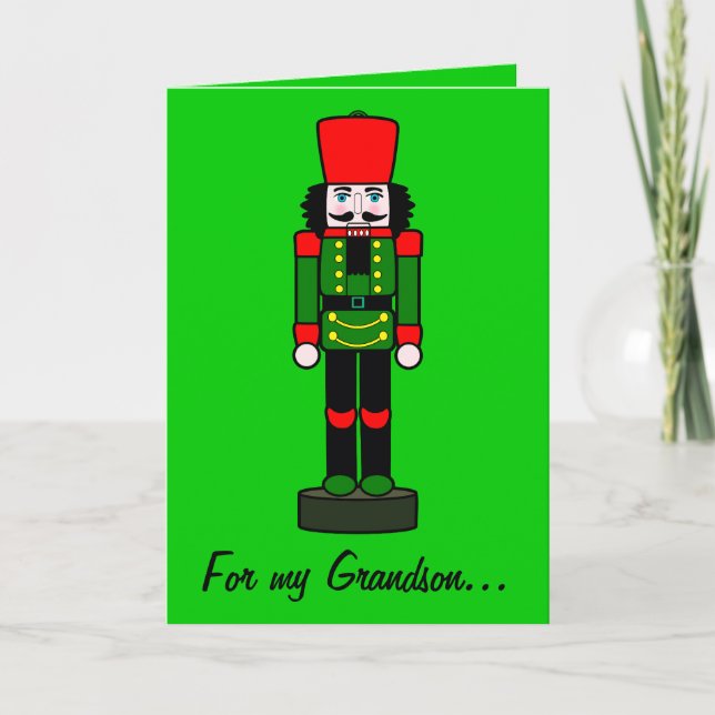 Carte de Noël de casse-noix pour un petit-fils (Devant)