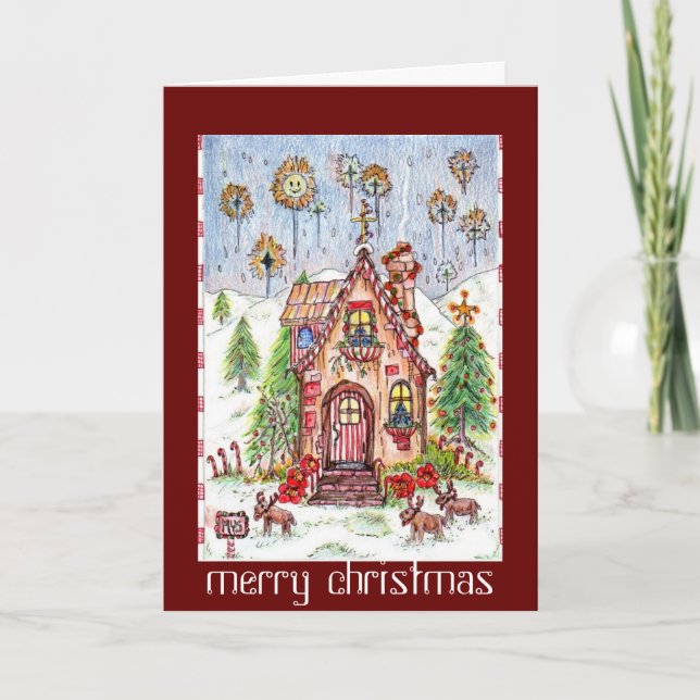 Carte de Noël de Chambre de sucrerie (Devant)
