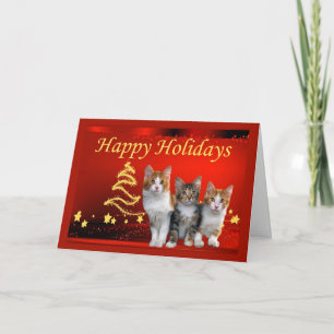 Carte de Noël de chat