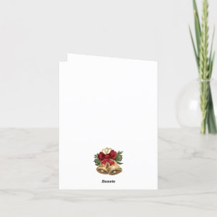 carte de Noël de chat tabby vintage mignonne