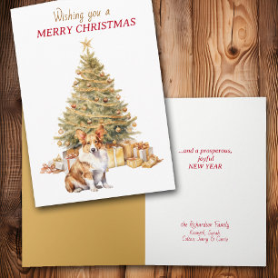 Carte de Noël de chien Corgi Gallois de Pembroke A