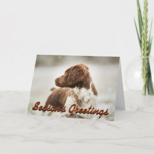 Carte de Noël de chiot d'épagneul