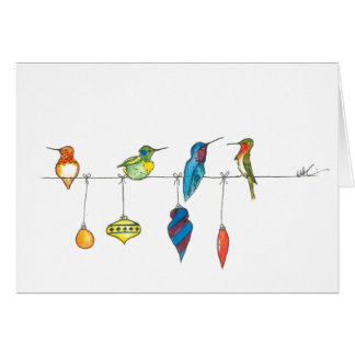 Carte de Noël de colibri