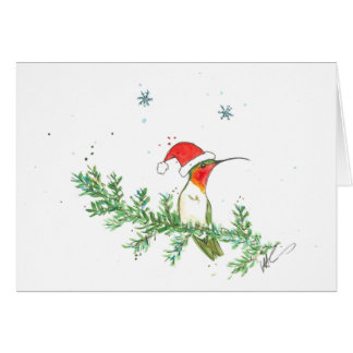 Carte de Noël de colibri