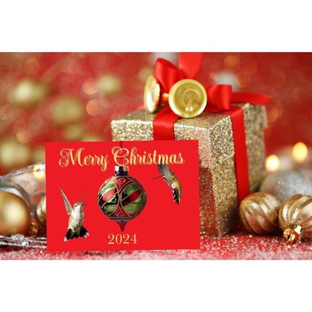 Carte de Noël de colibri (Créateur téléchargé)
