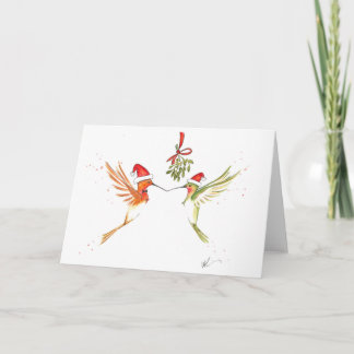 Carte de Noël de colibri