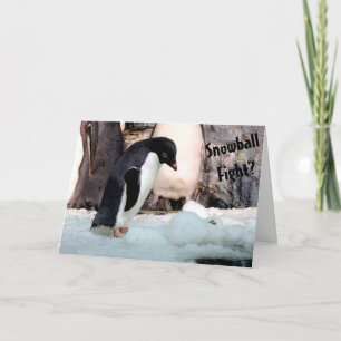 Carte de Noël de combat de boules de neige de manc