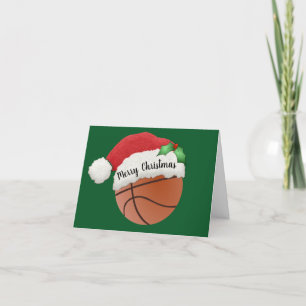 Carte de Noël de conception de basket-ball
