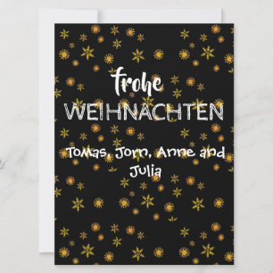 Carte de Noël de conciliation Frohe Wiihnachten
