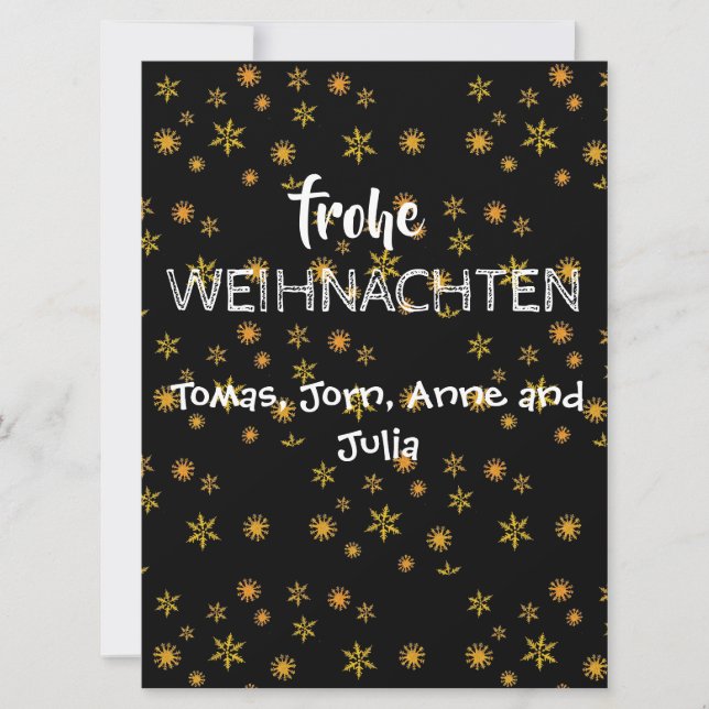 Carte de Noël de conciliation Frohe Wiihnachten (Devant)
