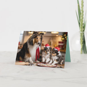 Carte de Noël de cookie mignonne de Sheltie