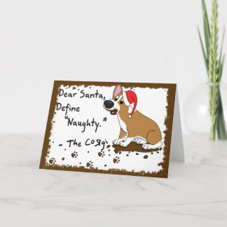Carte de Noël de Corgi boueuse