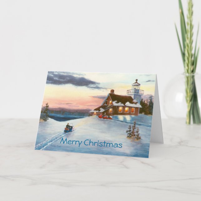 Carte de Noël de coucher du soleil d'étoile (Devant)