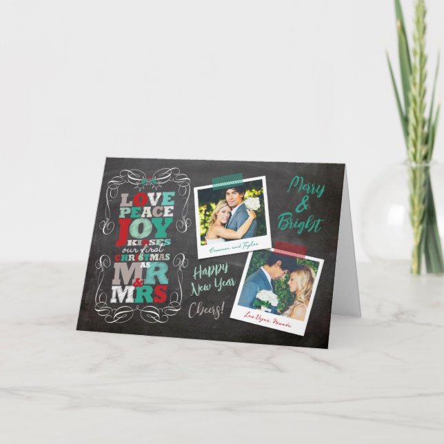 Carte de Noël de cru de gui de tableau ?ère (Devant)